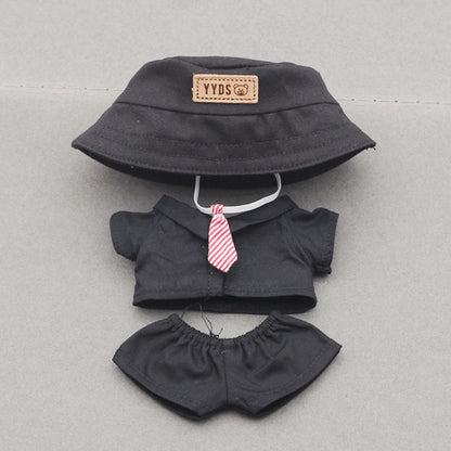 Labubu Doll Fisherman Hat & Outfit Set for 10cm & 17cm Vinyl Dolls