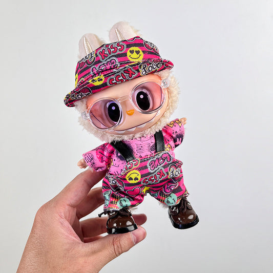 Labubu Doll Clothes for 17cm Pendant Doll - Colorful Outfits