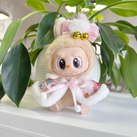 The First and Second Generation Blind Box Labubu Doll New Year Clothes Pendant LABUBU New Year Cute for Antique Jade Rabbit