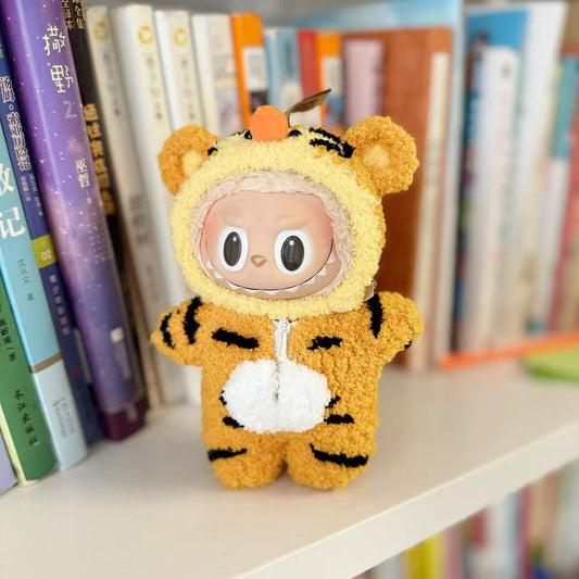 Only clothes] 17CM labubu clothes handmade milk tiger cat suit LABUBU for hand-woven beautiful girl baby clothes