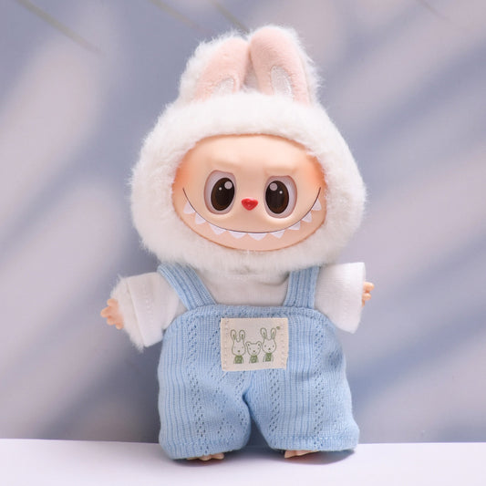 Only clothes] the first and second generation of cloth pendant rabbit T-shirt suspenders skirt Labubu change baby clothes