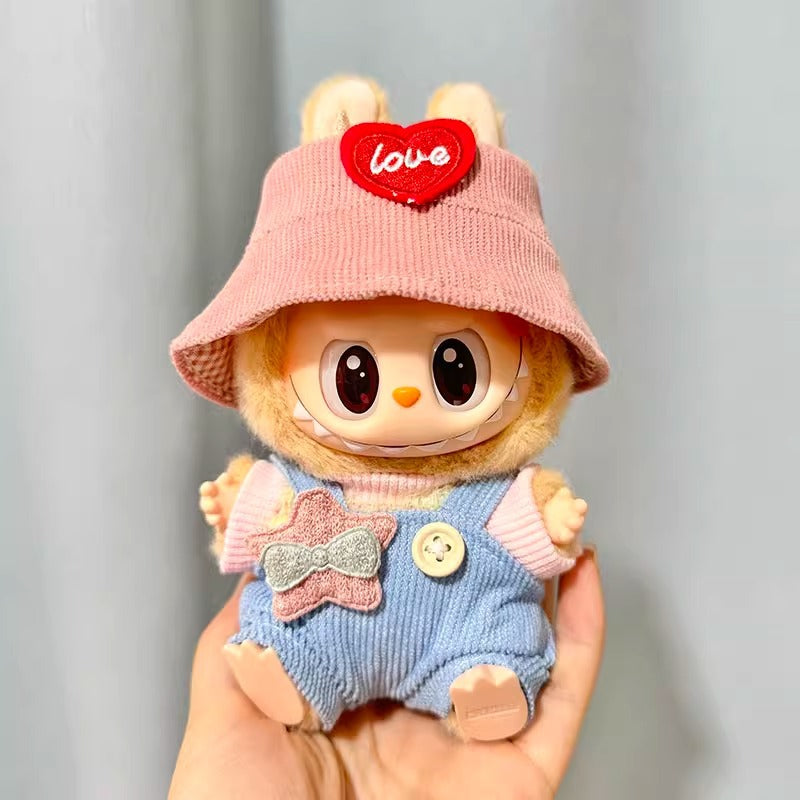 Clothes Only] First/Second Generation Pendant Labubu Clothes Rab Sit Party Doll Shark Elk suit