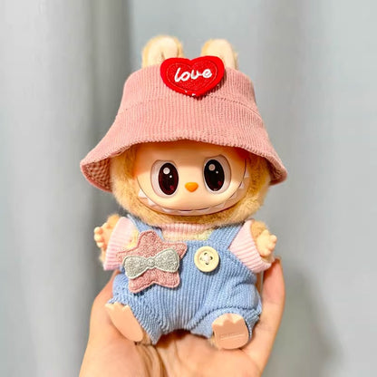 Clothes Only] First/Second Generation Pendant Labubu Clothes Rab Sit Party Doll Shark Elk suit