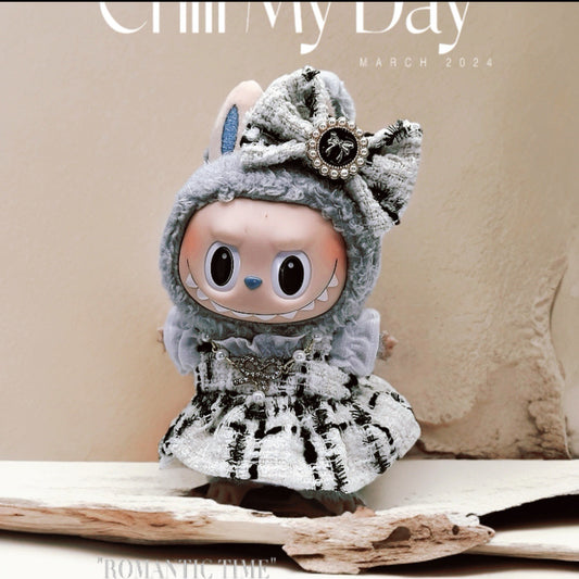 Labubu Doll Coat Outfit for 17cm Vinyl Pendant Dolls