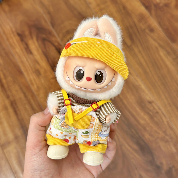 [Only Clothes] 17cm Blind Box Labubu Handmade Frog Piggy Stuffed Christmas Suit Labubu Hanging