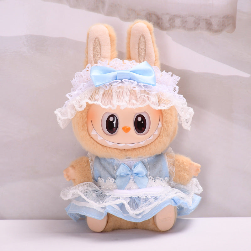 Only clothes] second generation blind box Labubu clothes pendant cloth cloth sit party series keychain doll dress