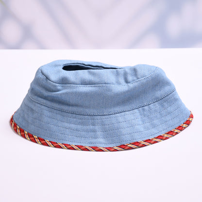Only clothes] large vinyl 37cm cloth plush doll clothes corduroy Denim hat replacement