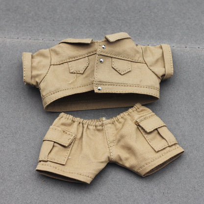 Pendant Labubu Doll Coat One, Two and Three Generation Labubu Doll Denim Jacket Coat Pocket Pants suit