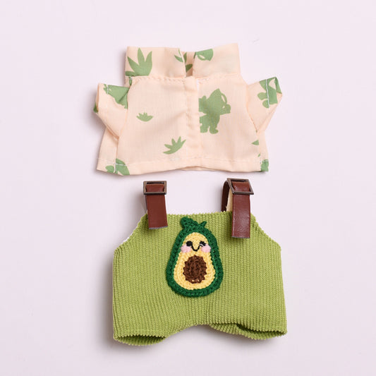 Labubu Doll Cute Overalls Two-Piece Set with Optional Shoes & Hat