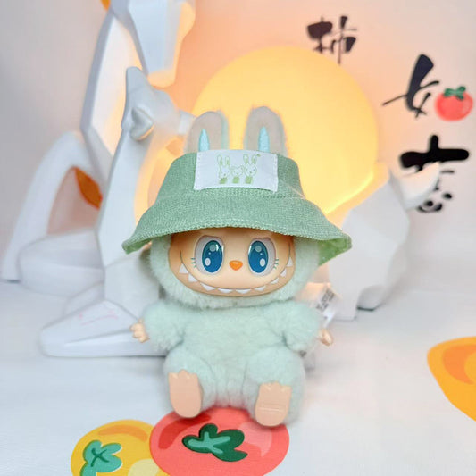 Clothes Only] Labubu Doll Coat Summer Hat suit Second Generation LABUBU Sit Party Series Doll Doll Coat