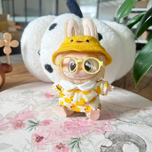 Clothes Only] Second Generation Rabub Sitting Party Series Doll Clothes LABUBU Doll suit for Yellow Duck