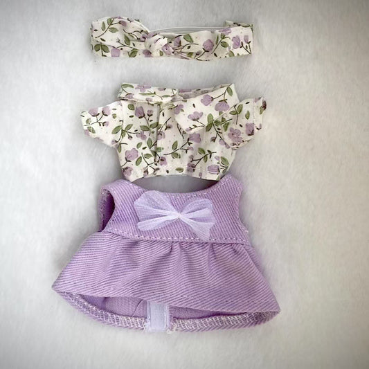 Labubu Doll Romantic Violet Suit - 17cm Couple Outfit & Accessories