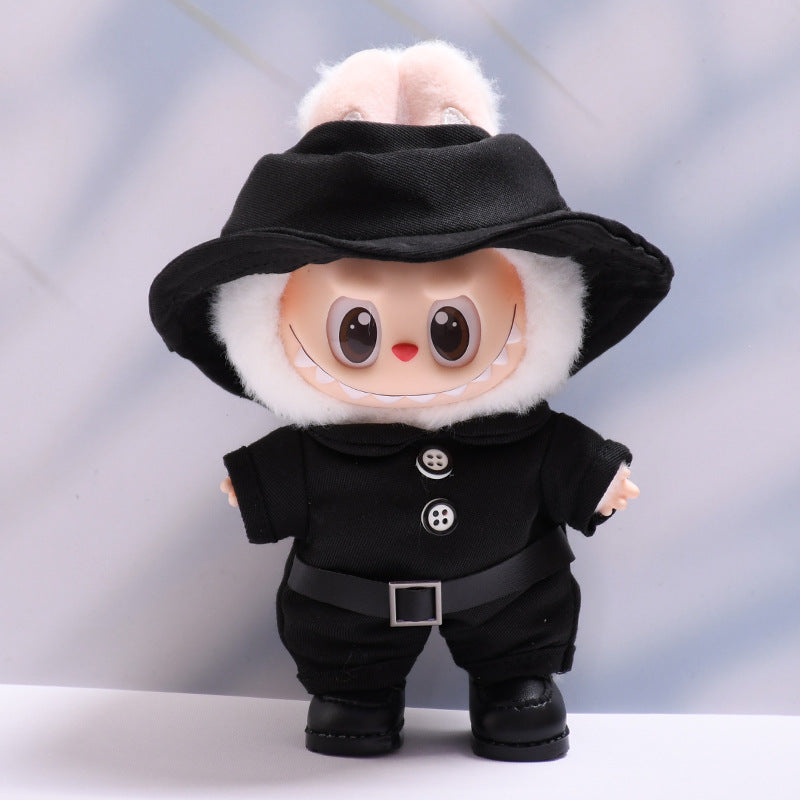 Only clothes] the first and second generation of labubu pendant clothes work clothes jumpsuit labubu change baby clothes to replace
