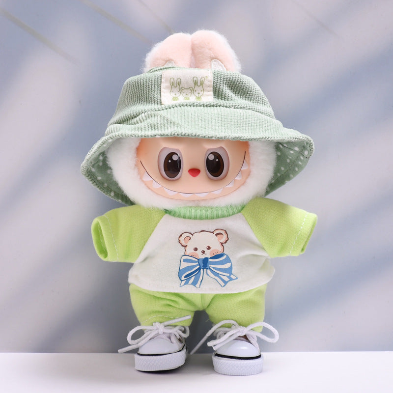 Labubu Doll Baby Clothes Set - Colorful T-Shirt & Shorts Outfit