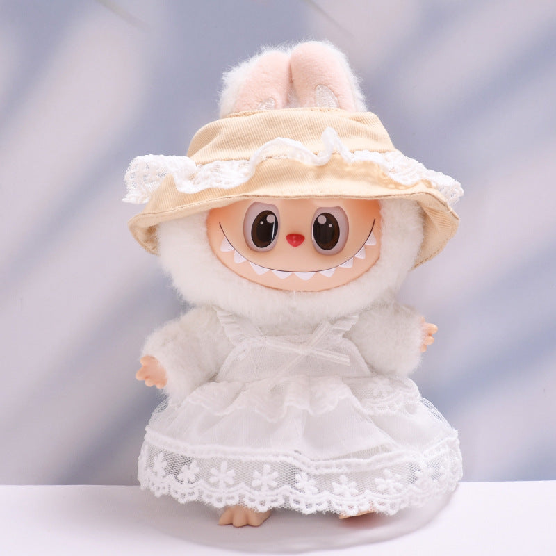Only clothes] 17cm pendant pull cloth cloth for clothes spring and summer dress suit labubu baby dress cute