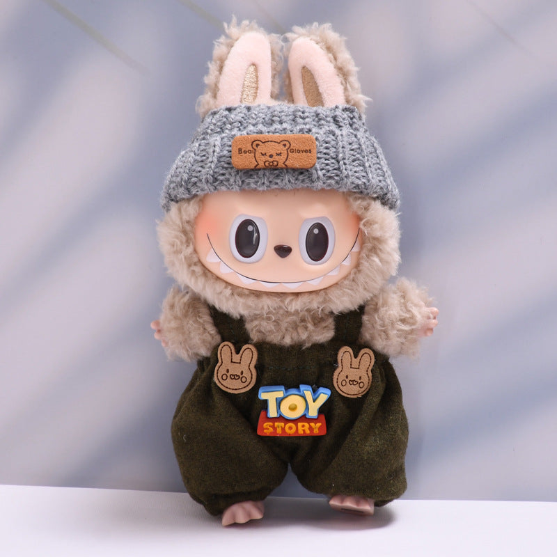 Only clothes] blind box 17cm pendant cloth cloth clothes cute suspenders suit key chain labub baby clothes