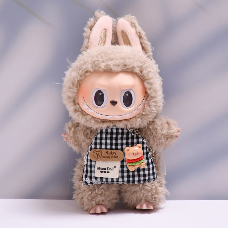 Only clothes] one or two generation blind box labubu clothes cute apron bellyband cloth cute baby clothes