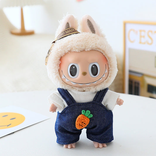 The first and second generation of cloth doll plush doll clothes pendant T-shirt suspenders clothing accessories blind box doll hat