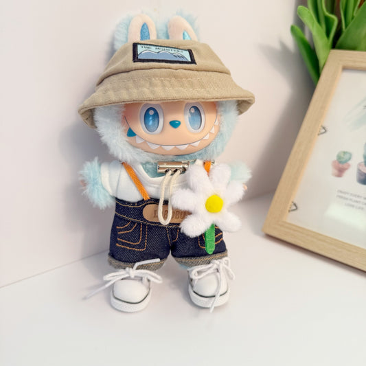Clothing Only] First, Second, and Third Generation Blind Box Labubu Clothing Accessories Labubu Replacement Original Haruno Overalls