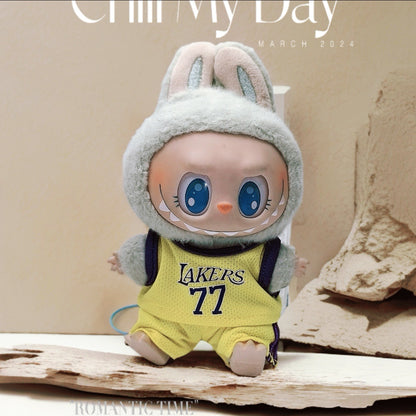 Labubu Baby Clothes Outfit for 17cm Doll - NBA Style