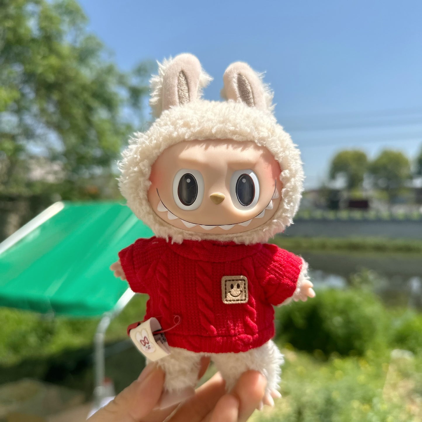 Only clothes] LABUBU doll 17CM key chain cloth cloth clothes Bailey suit pendant doll clothes full