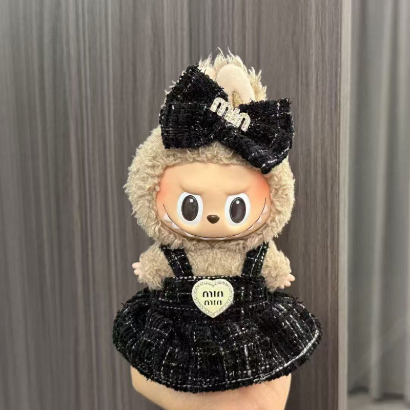 Rab cloth doll labubu17cm pendant one or two generations of vinyl plush doll suit accessories for clothes