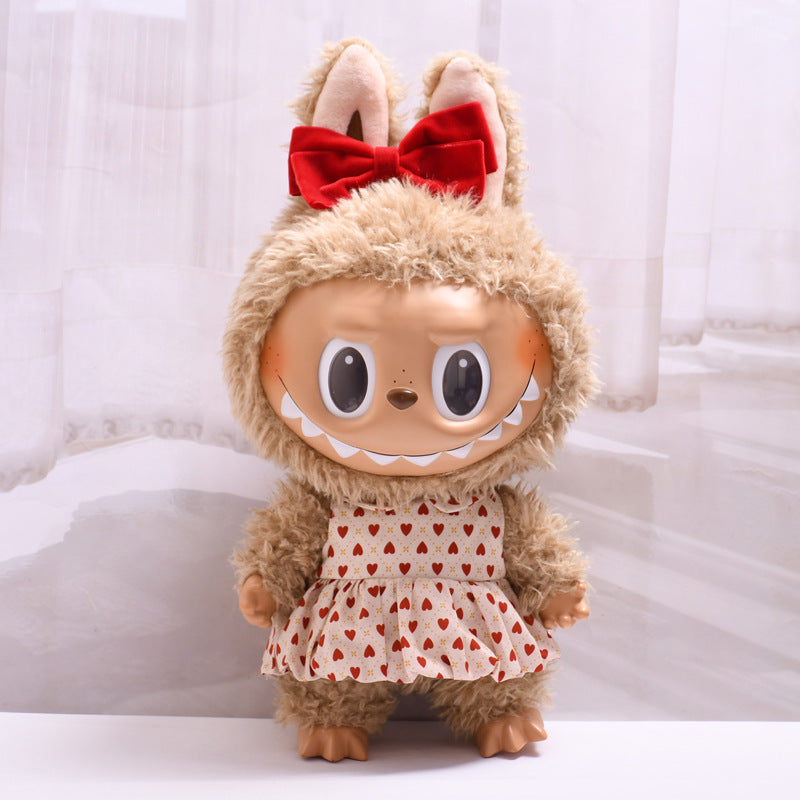 Only clothes] 38cm labubu for clothes bow love skirt suit change baby clothes