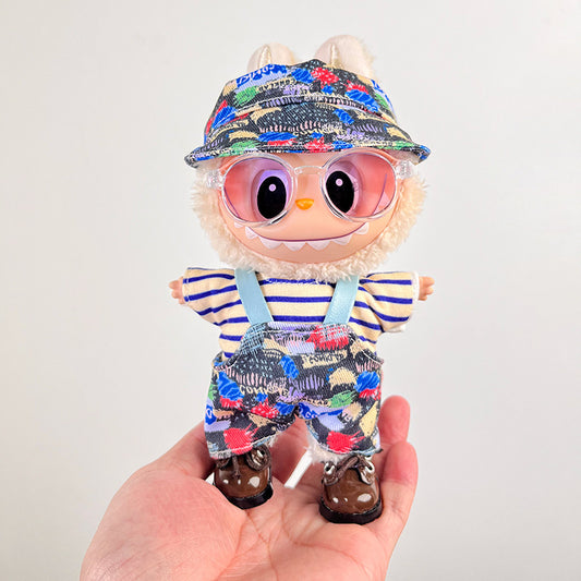 Labubu Doll Clothes for 17cm Pendant Doll - Colorful Outfits