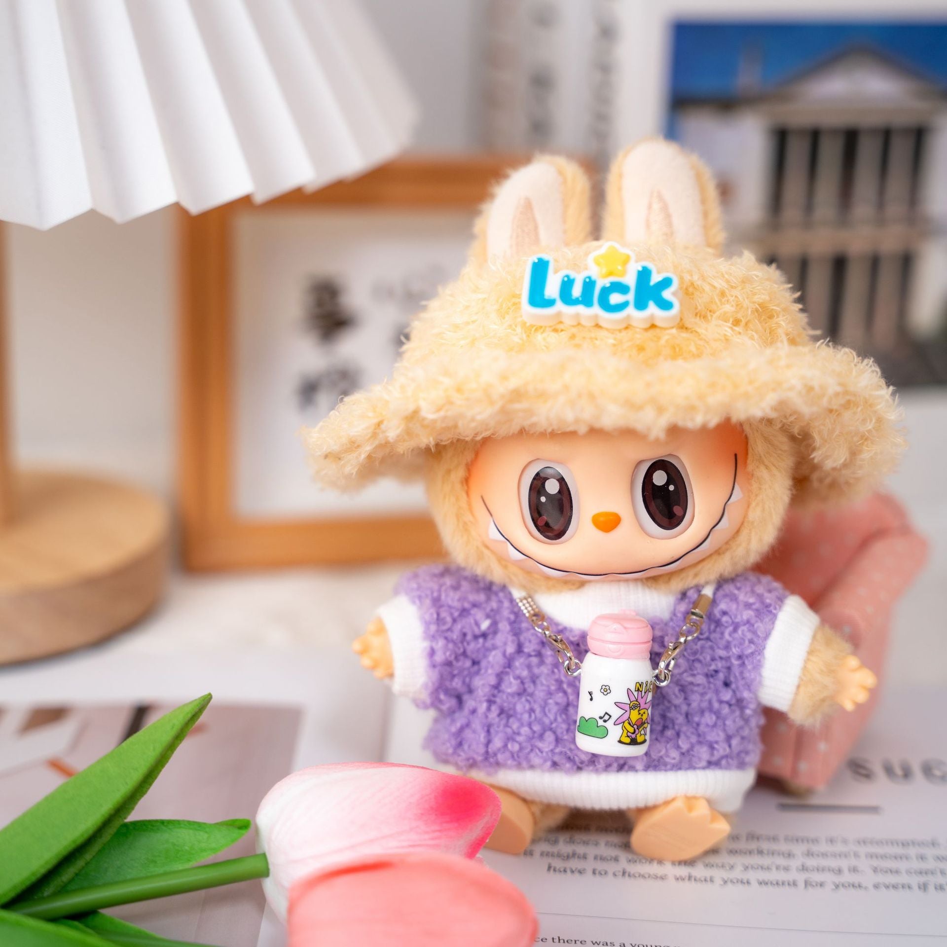 Only Selling Clothes] 17cm Pendant Blind Box Labubu Doll Clothes Keychain Labubu Doll One-Piece Clothes Cute