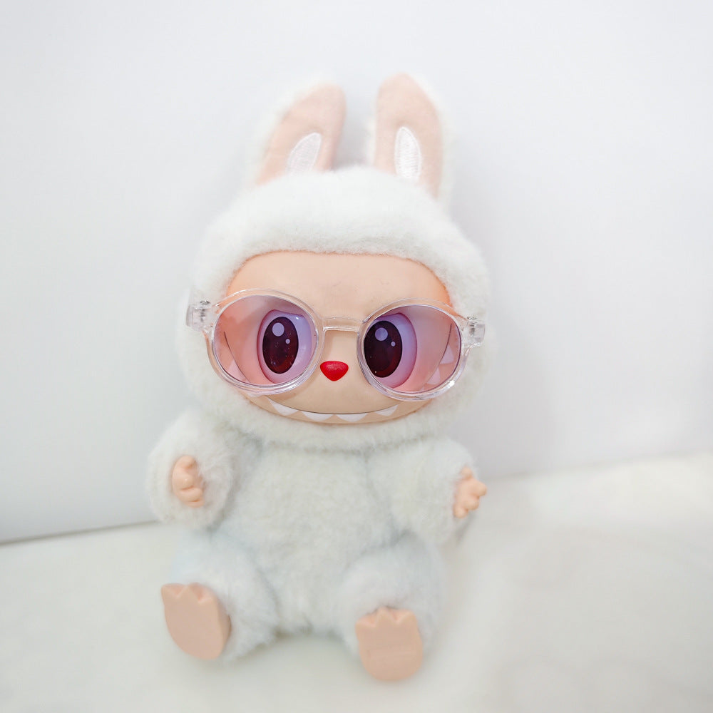 Labubu Doll Outfits - Cute Graffiti & Triangle Overalls for 15-17cm Pendant Dolls