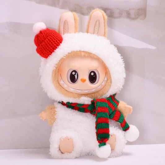 Clothes Only] Second Generation Blind Box Sitting Party Rab Cloth Pendant Clothes Cute Plush Animal Series jumpsuit