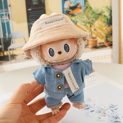 The first and second generation of cloth doll plush doll clothes pendant T-shirt suspenders clothing accessories blind box doll hat