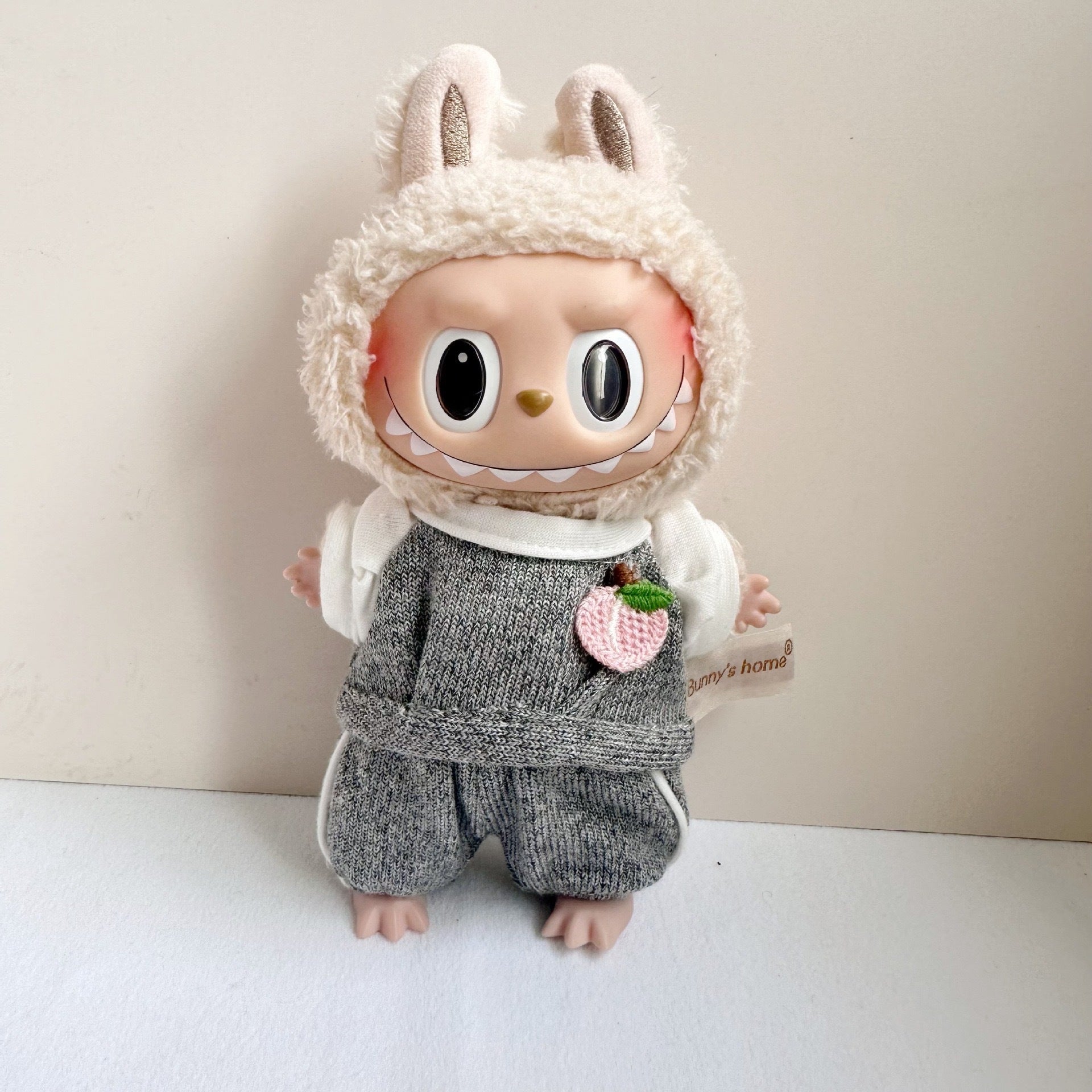 Only clothes] 17CM blind box cloth clothes pink small fragrant wind suit key chain LABUBU for blue skirt