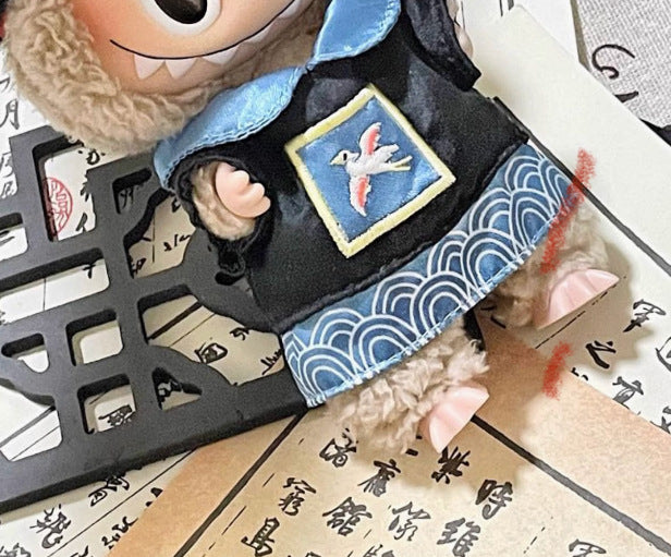 Original genuine goods 17cm Pendant Labubu Baby Coat Cute Great Gekh Zombie Coat Labubu Clothes Free Shipping