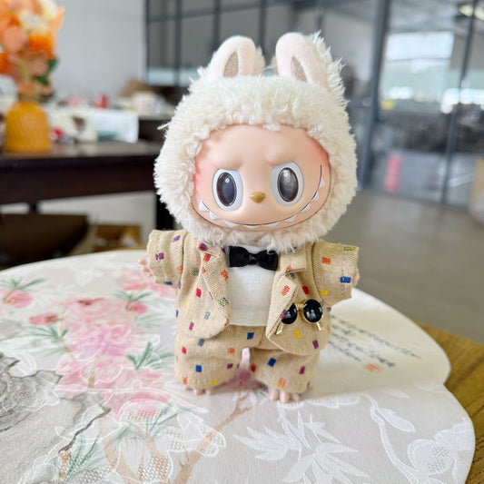 Only clothes] the first and second generation of labubu doll clothes sit party dolls with pendants LABUBU color small suit