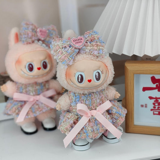 Labubu Doll Pink Princess Dress & Shoes Set