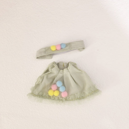 Labubu Doll Colorful Ball Skirt Outfit for 1st-3rd Gen Pendant Dolls