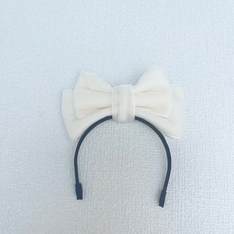 Labubu Sp Bow Headband Fugitive Princess Hair Accessories Elegant Bow Headband Sweet Velvet