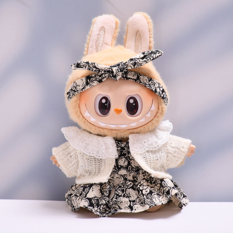 Only baby clothes] one or two generation pendant labubu clothes flower headband skirt suit cloth baby clothes