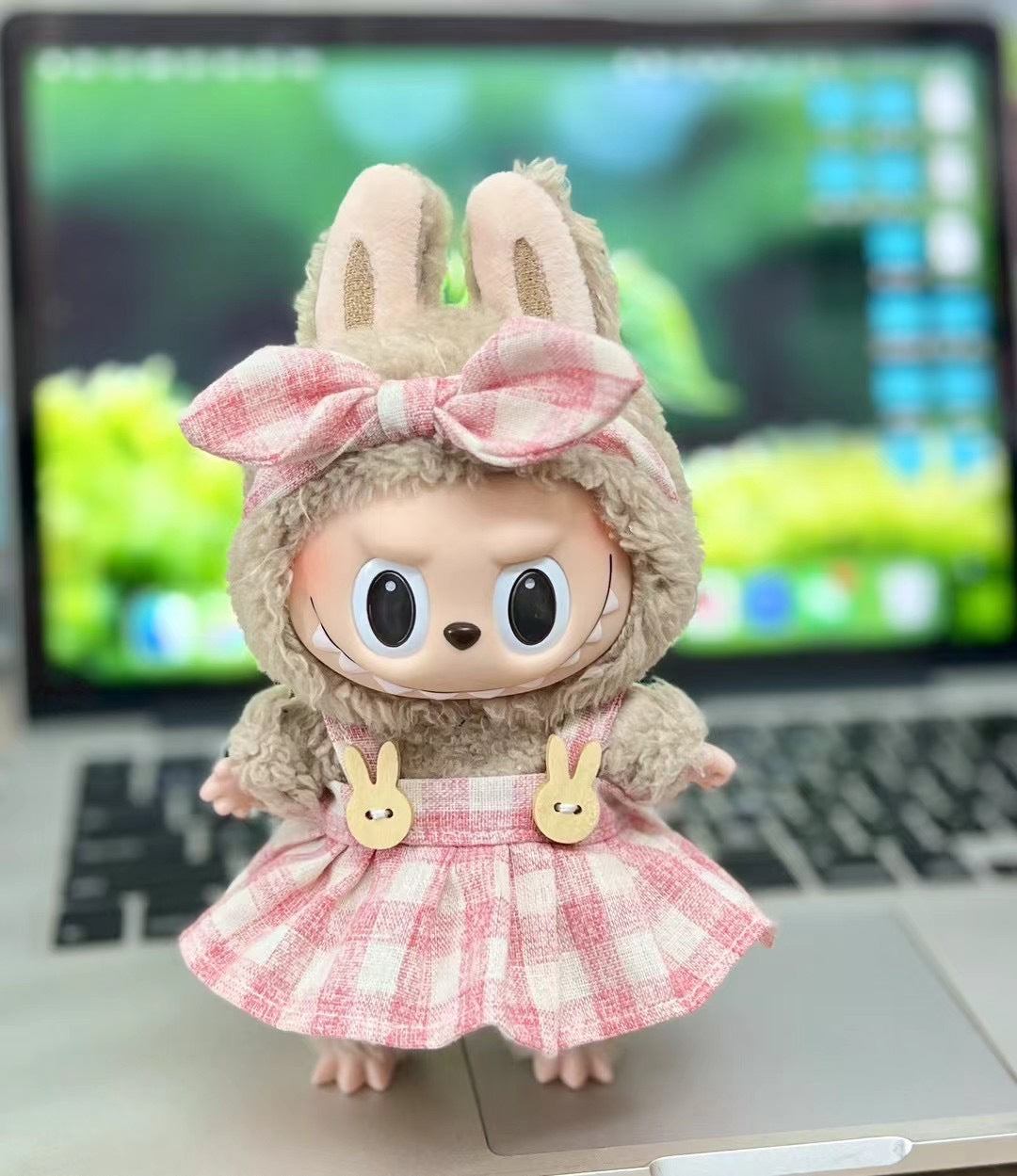 Only clothes] 15cm pendant blind box Macaron Labubu Labubu Time to chill doll clothes