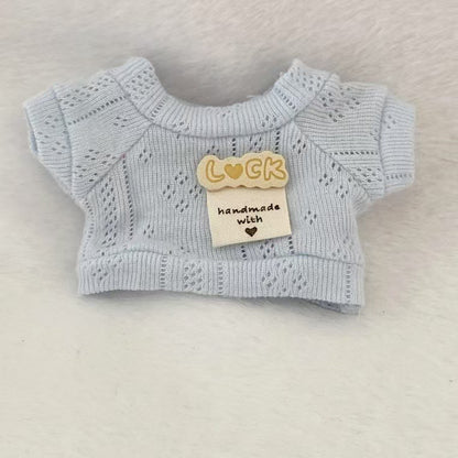 Labubu Doll Clothes - Cute T-Shirt & Sweater Outfits for 17cm Vinyl Dolls