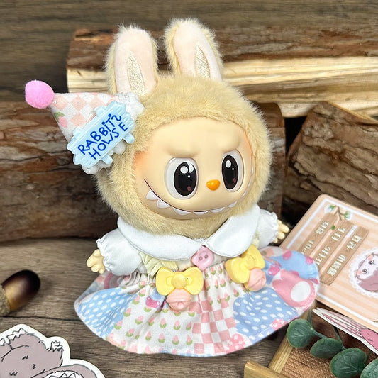 Only clothes] labubu doll clothes labubu second generation sit party doll clothes play velvet doll play clothes