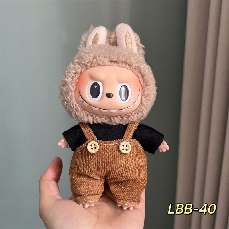 17cm Labubu Doll Outfit Set - Changeable Clothes for Plush Toy