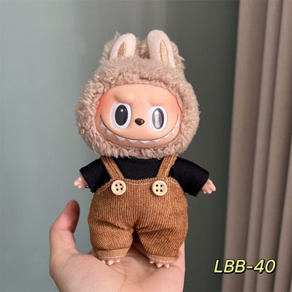 17cm Labubu Doll Outfit Set - Changeable Clothes for Plush Toy