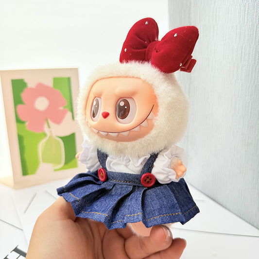 Labubu Doll Clothes Set - Venetian Skirt, White Shirt & Accessories
