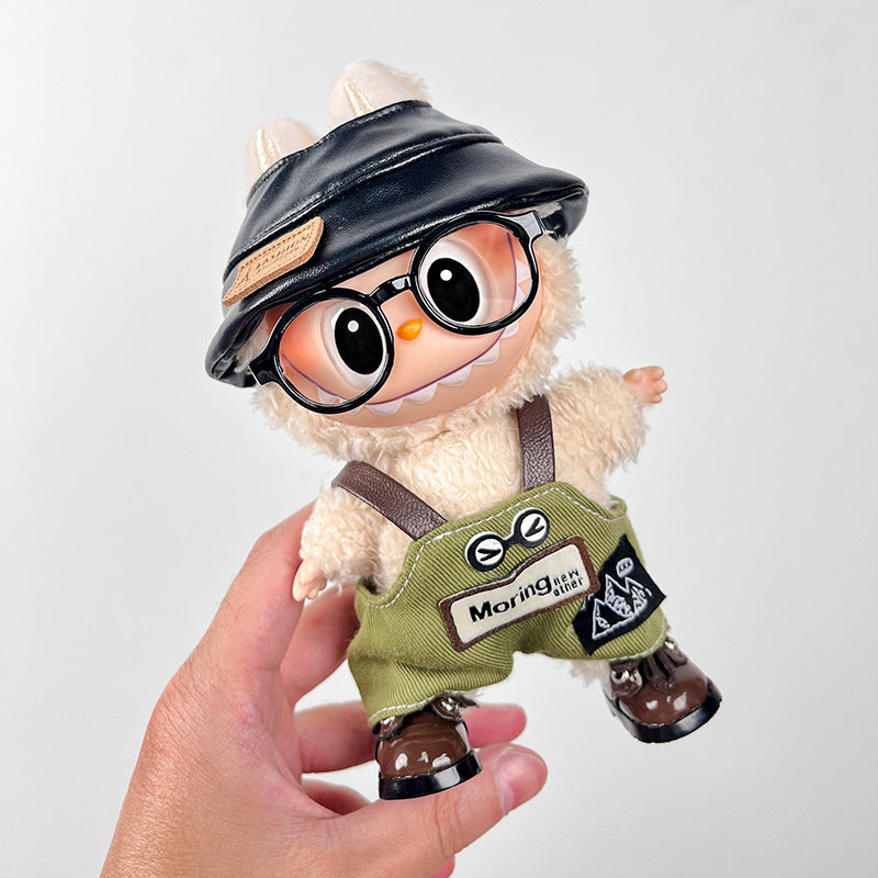 Wholesale 17cm one, two and three generations of labubu doll cloth cloth clothes pendant blind box sit party doll suit