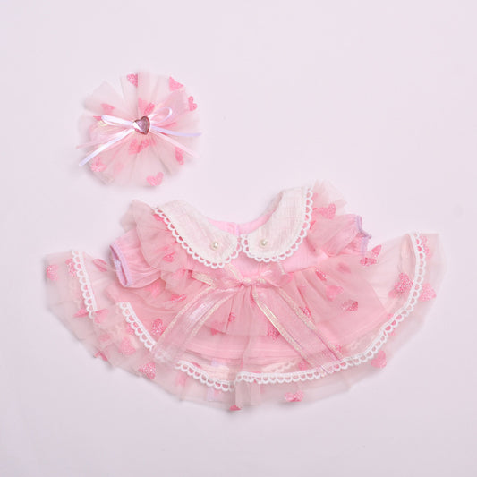Labubu Pink Princess Dress for 38cm Cloth Doll