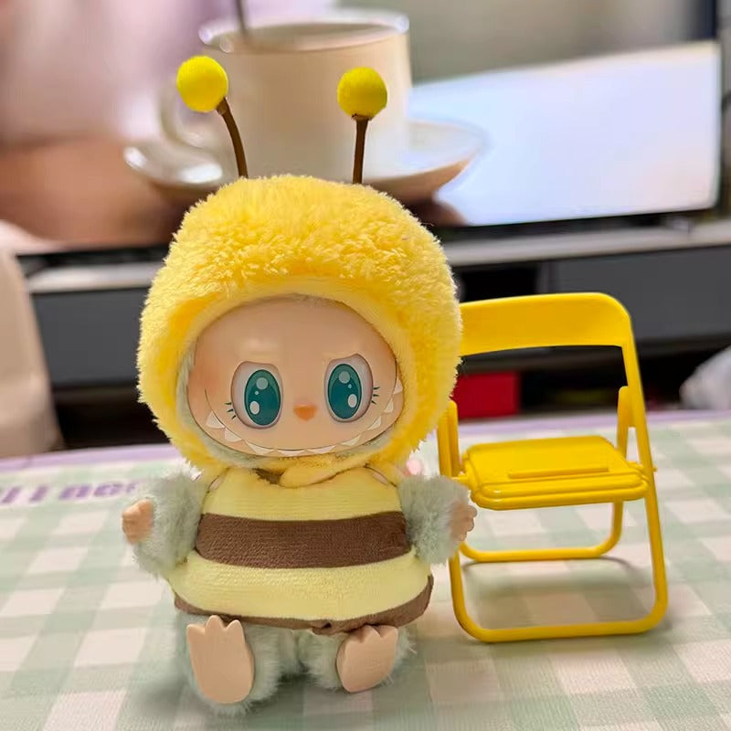 Clothes Only] First/Second Generation Pendant Labubu Clothes Rab Sit Party Doll Shark Elk suit