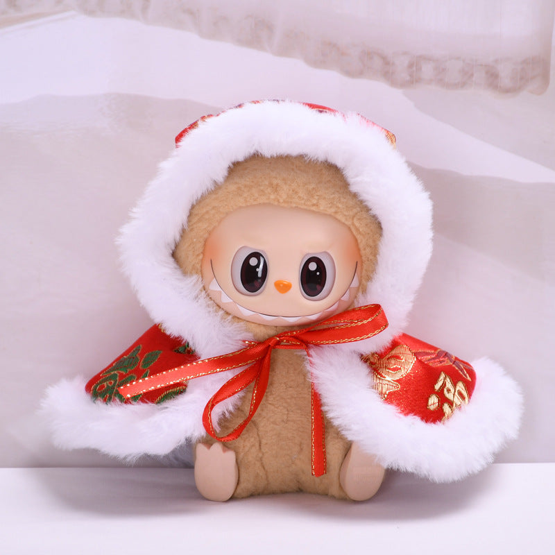Labubu Doll New Year & Christmas Outfits - Tang Suit, Shawl, Hat Sets
