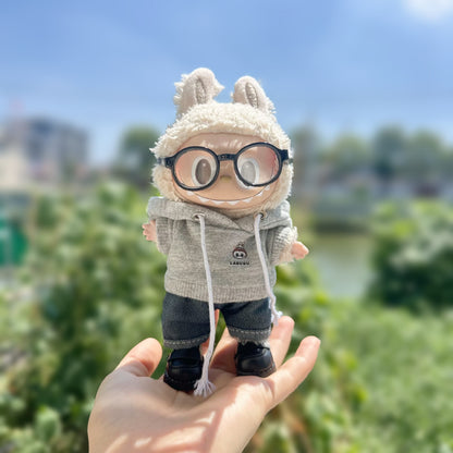 Clothes] labubu pendant clothes macaron 17cm labubu vinyl doll blind box bubble mat doll
